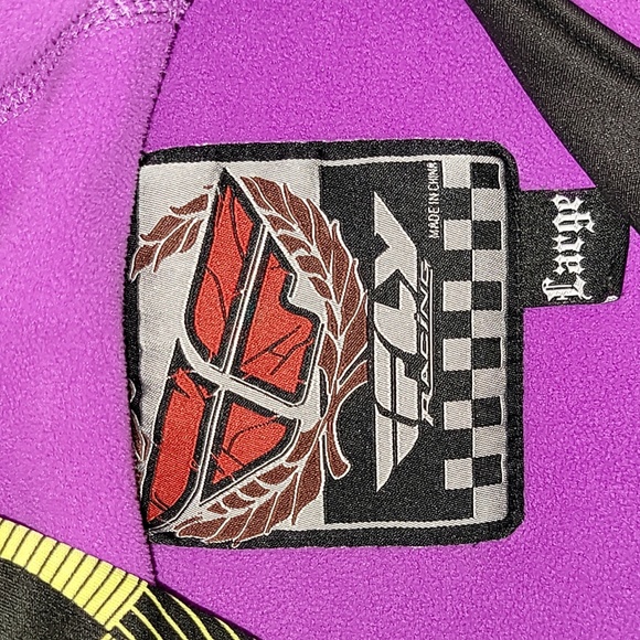 Fly Racing. Fleece-lined Full-zip, hooded jacket. Embroidered. Men's size Large - Picture 7 of 14